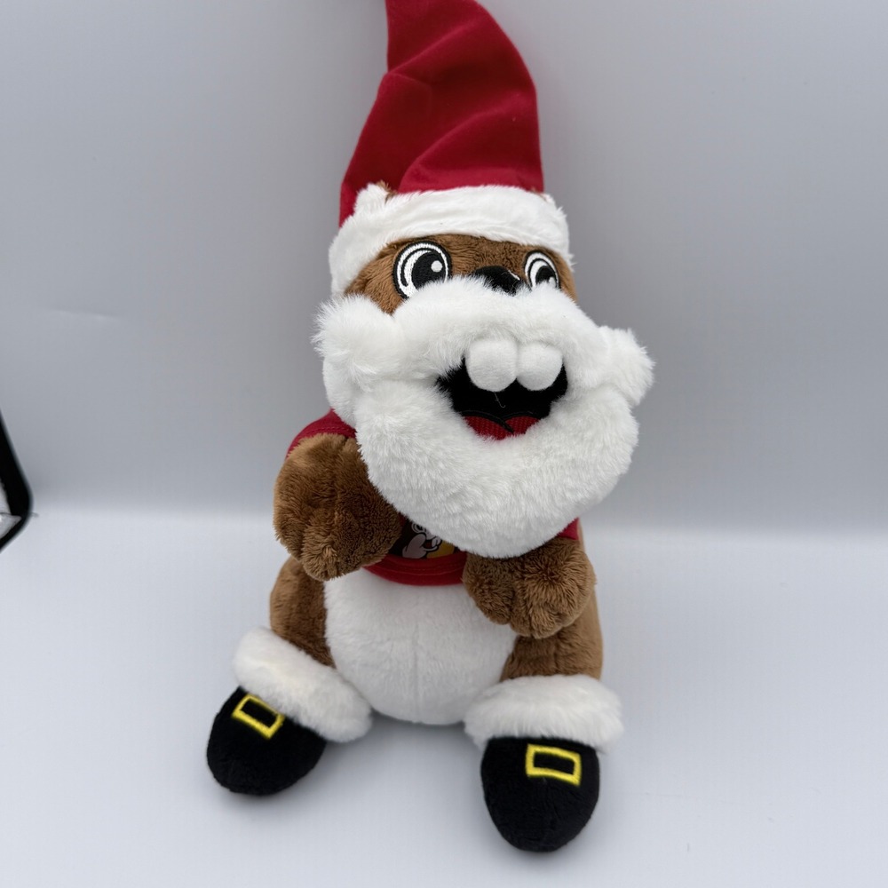 Buc-ee's‎ Beaver Plush 12" Santa Claus Christmas Holiday Mascot Texas Souvenir